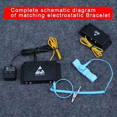 Antistatik Çift İstasyon 209-2 ESD Bileklik Kayışı Test Cihazı Çevrimiçi Monitör