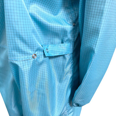 ESD Anti-Statik Tam Vücut Takımı Kapüşon ve Maske Mavi