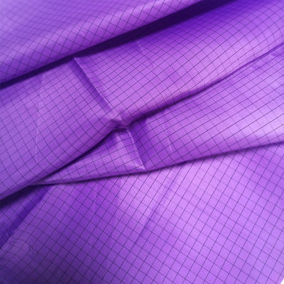 Temiz Oda Konfeksiyon için% 98 Polyester% 2 Karbon Fiber ESD 5MM Izgara Kumaş