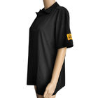 Temiz Oda Laboratuvarı için Pamuklu Polo Gömlek ESD Güvenli Giyim Antistatik Unisex