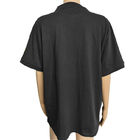 Temiz Oda Laboratuvarı için% 96 Pamuklu ESD Anti Statik Tişörtler Siyah Unisex
