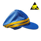 Temiz oda için ESD Anti Statik Şapka Mavi %98 Polyester %2 Karbon Fiber