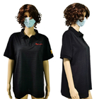 Siyah Çizgili ESD Tişörtleri Unisex %96 Pamuk %4 İletken Elyaf