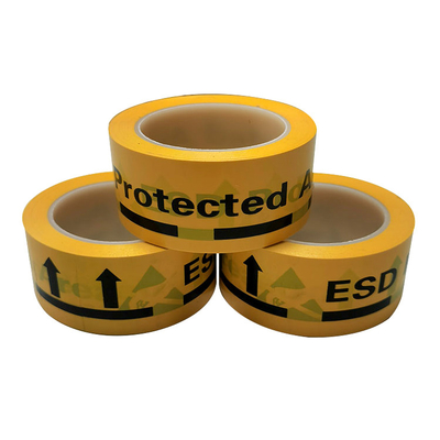 ESD Korumalı Alan Sarı Antistatik PVC İkaz Bandı Endüstriyel