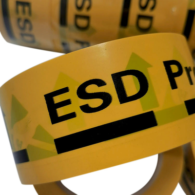 ESD Korumalı Alan Sarı Antistatik PVC İkaz Bandı Endüstriyel