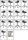 Laboratuvar Mobilyaları Ofis ESD Güvenli Sandalyeler Ayarlanabilir PU Bir Kez Şekillendirme