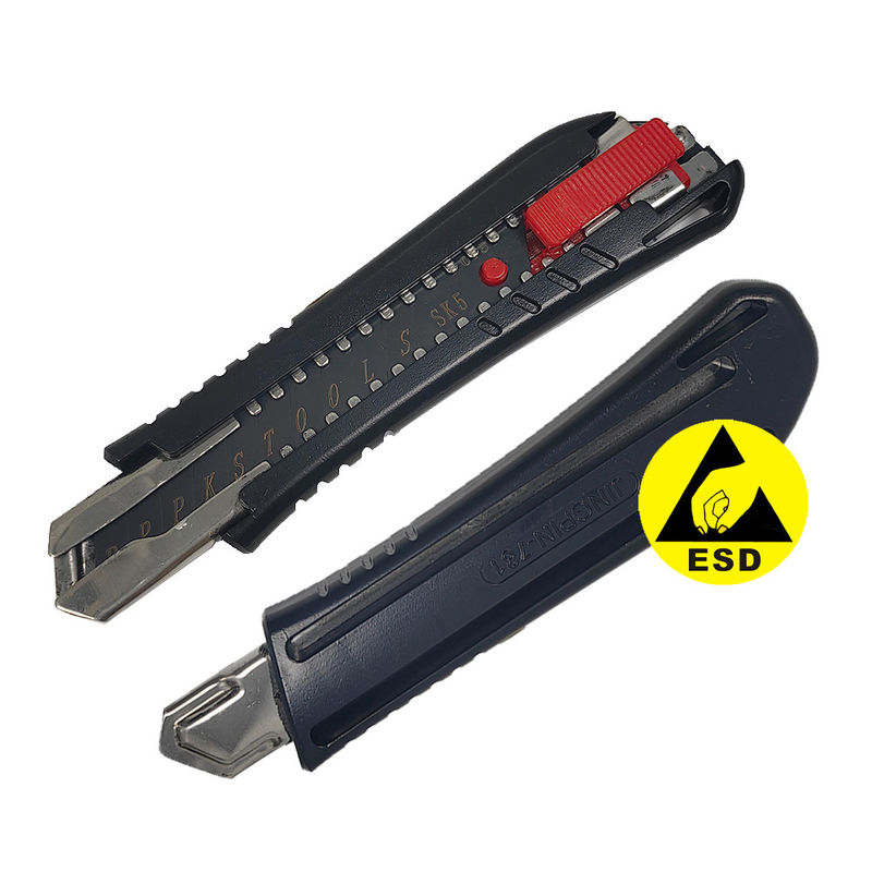 18mm Büyük Boyutlu ESD Antistatik Bıçak/Temiz Oda Ofisi Antistatik Kutusu Paslanmaz Çelik Kesicisi/ESD Bıçak